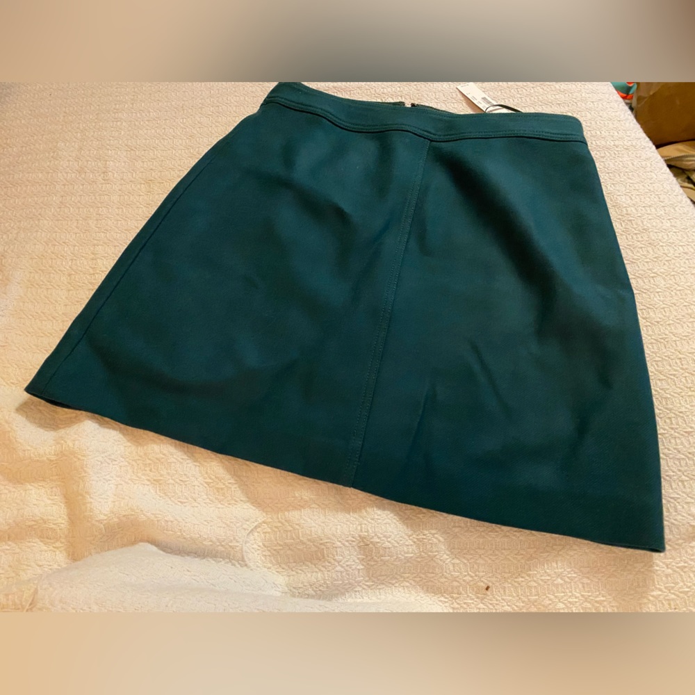 NEW! J.Crew mini skirt, forest green. Size 8, tags on, never worn